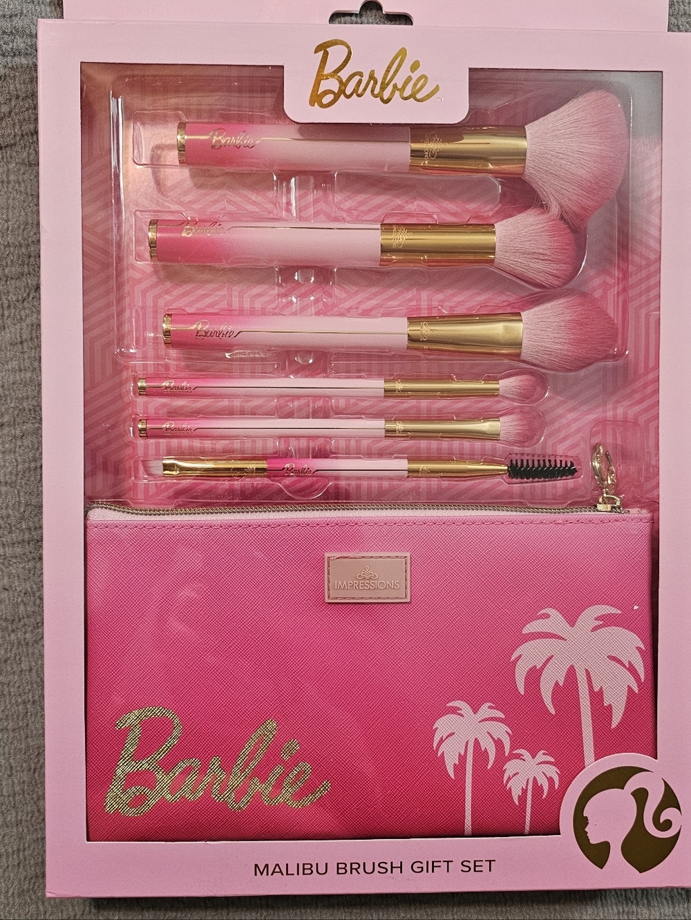 Barbie Malibu Pink Makeup Brush Gift Set